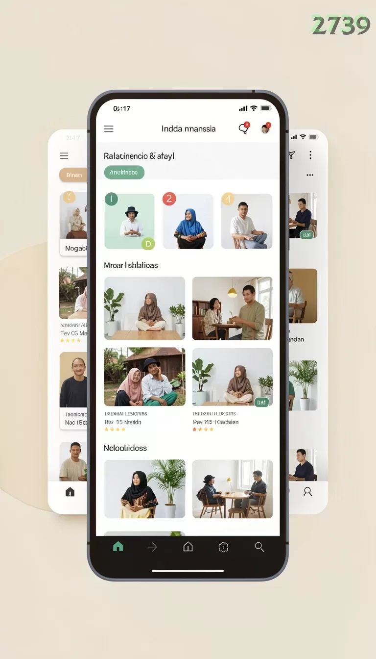 Cuplikan layar 555ZK — menu navigasi