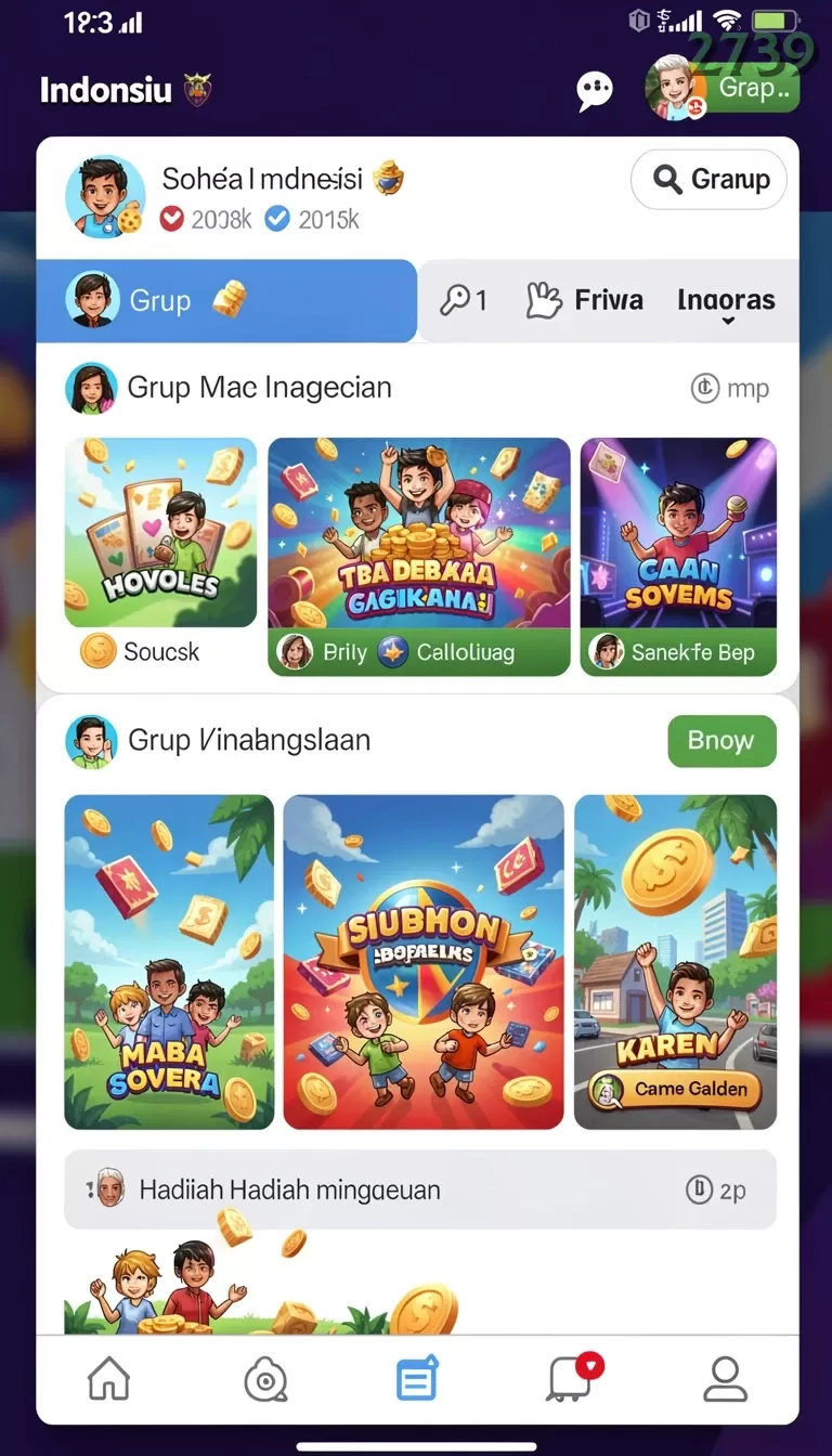 Cuplikan layar TARUH777 — menu navigasi